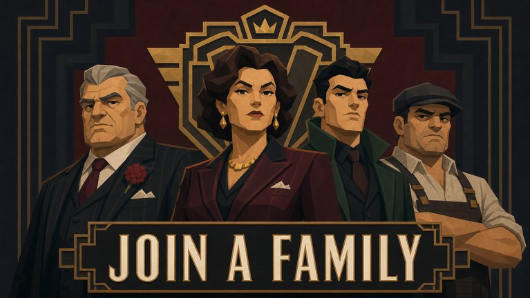 Idle Mafia Game Join a Family roster art